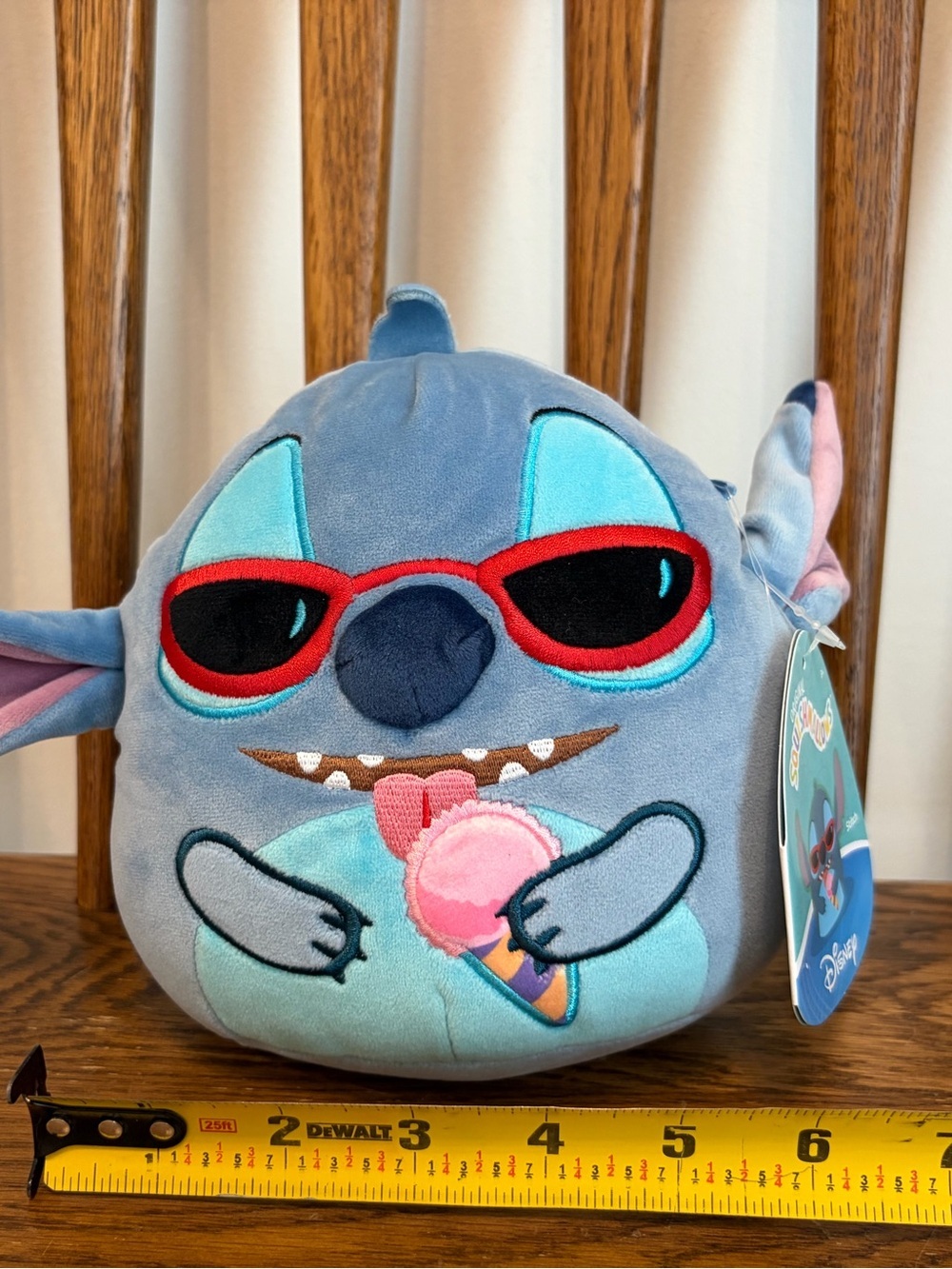 Squishmallows Disney Stitch with Sunglasses & Ice Cream Plush 5” NWT